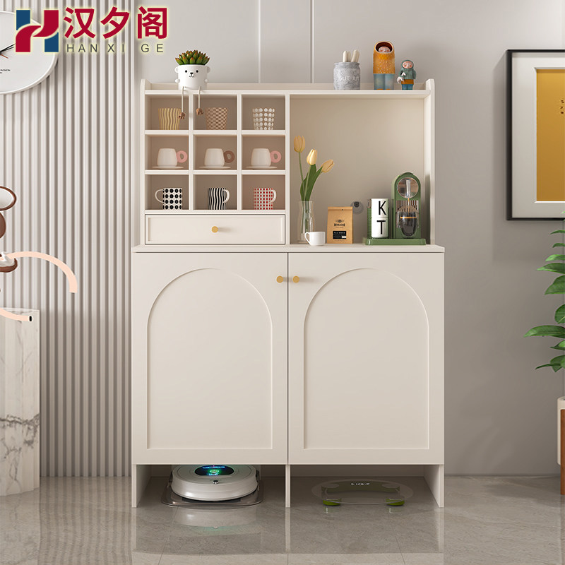 奶油风餐边柜储物柜小户型茶水柜边几咖啡柜家用扫地机柜定制J34,住宅家具,餐边柜,淘宝优惠券,粉丝福利购,淘宝优惠卷