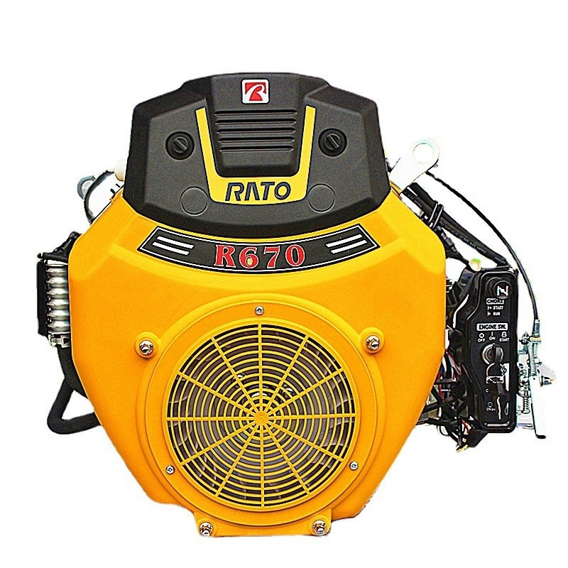 22马力双缸发动机全新 24马力R670汽油机LC2V78 膨化机清W18