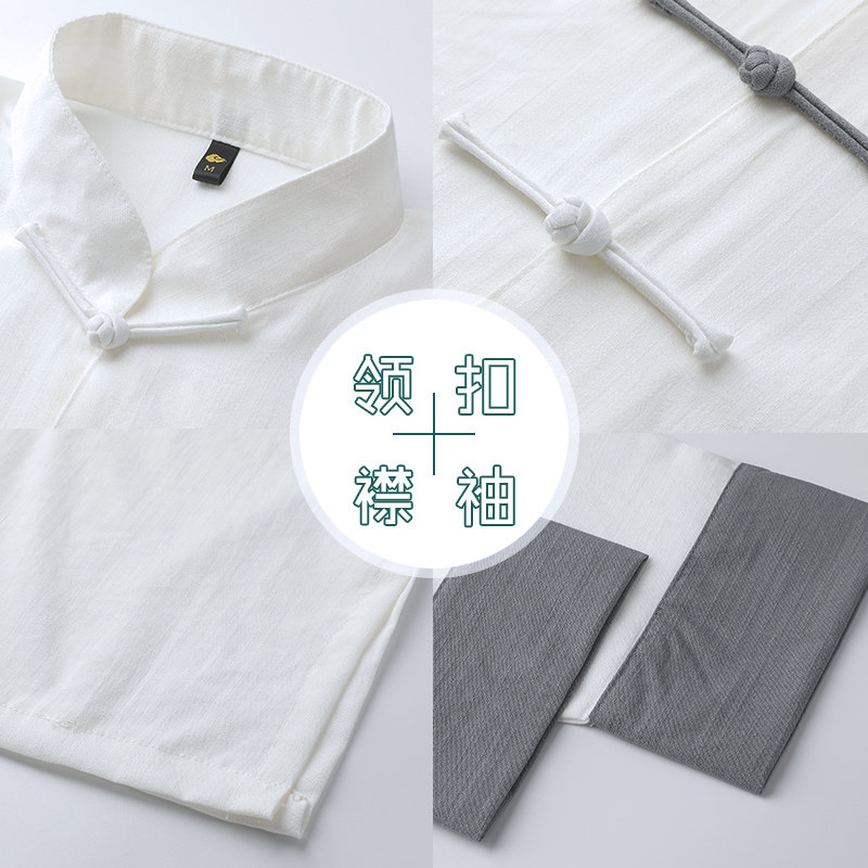 中式唐装夏太极服装太极服女新款男款改良新式八段锦太极拳练功服