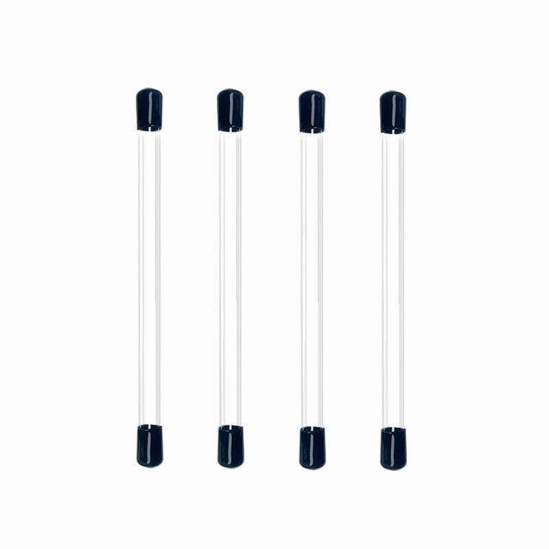 PVC/PC透明管收纳筒包装配堵头圆管配黑帽线香管香管试用装包装管