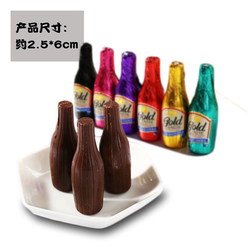 500克 酒瓶装饰创意 金币金条花生酒桶 生日蛋糕装饰巧克力元宝