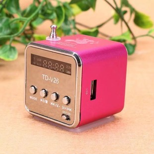 插卡音箱收音机U盘迷你便携小音响显示屏mp3播放器小喇叭 可充电
