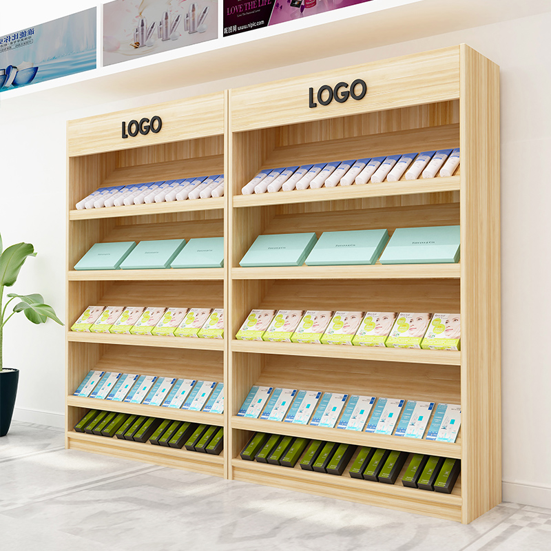 定制化妆展柜样品货柜陈列柜多功能美容院柜子超市货架展示架落地