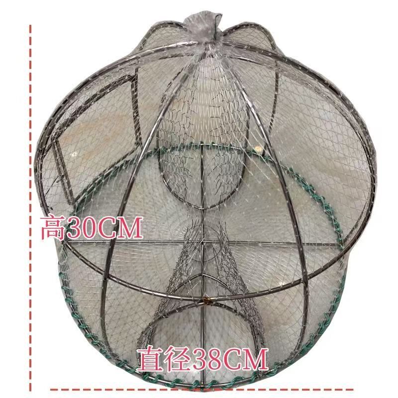 三驰鱼笼不锈钢捕海水防锈两个入口自动进鱼垂钓泥猛笼泥萌金鼓
