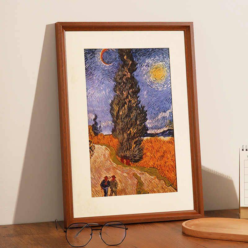 实木相框挂墙画框装裱4k8k油画a3a4儿童海报框架16寸18寸24寸