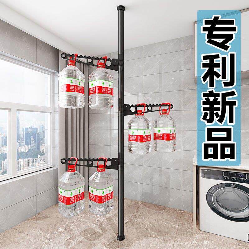 免打孔室内伸缩单杆顶天
