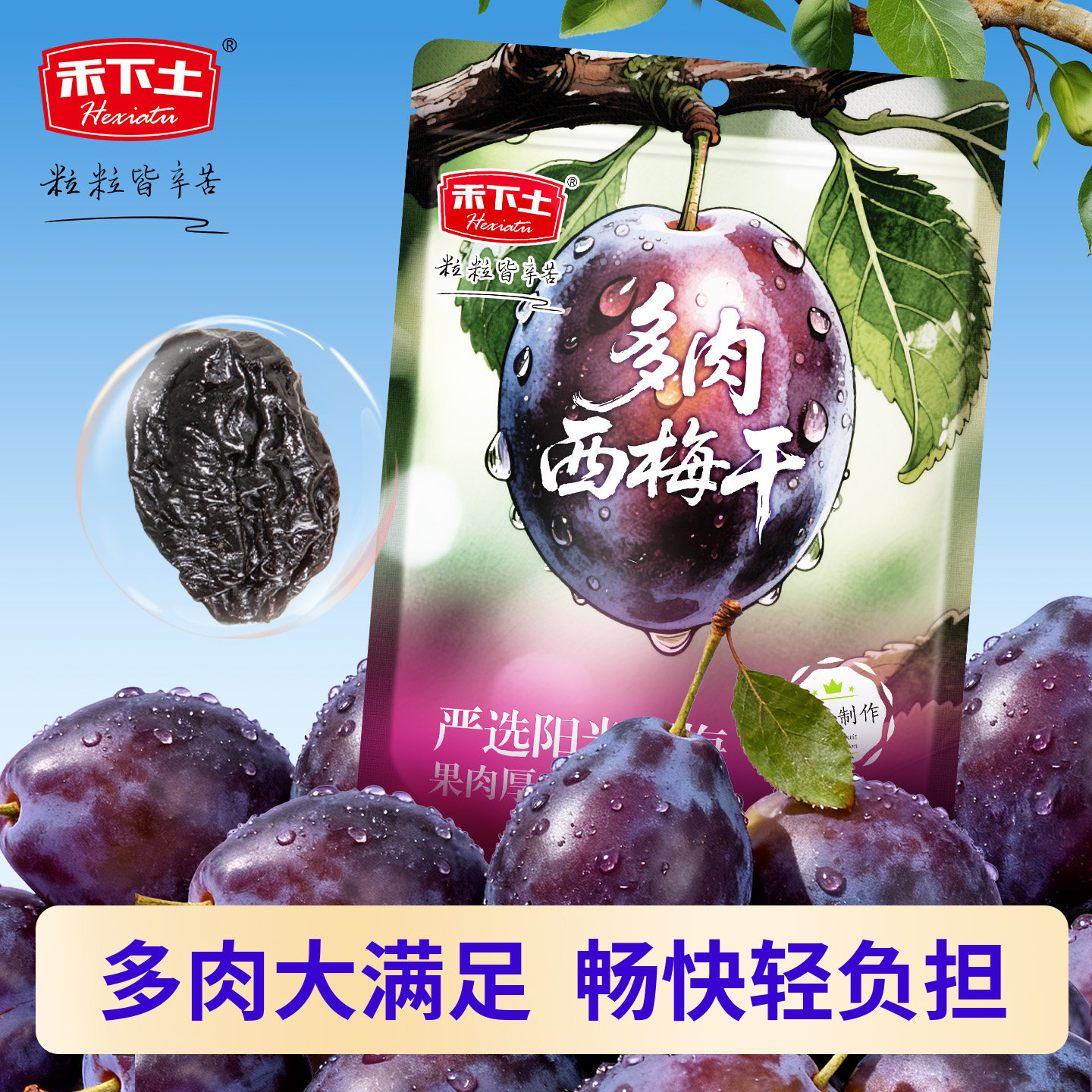 禾下土大西梅干120g果干蜜饯