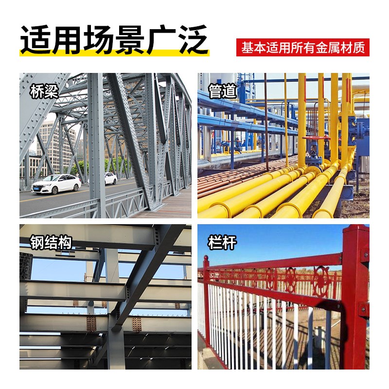 氟碳漆户外钢结构镀锌管防腐防锈金属漆底面合一栏杆铁门改色油漆