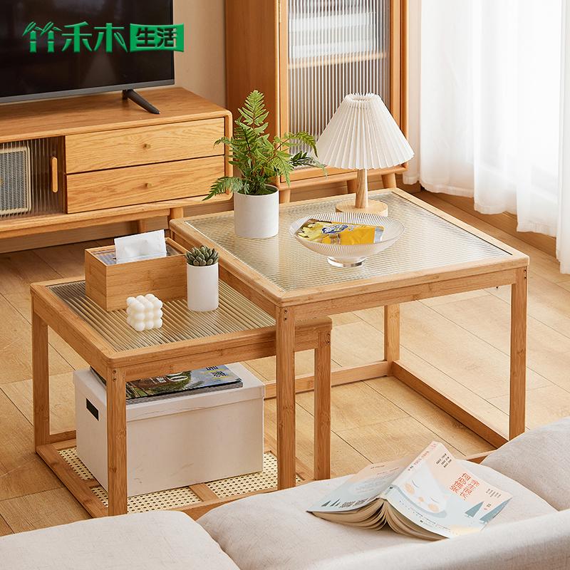 小茶几沙发侧边柜方桌子置物架阳台移动边几方几迷你角几床头边桌