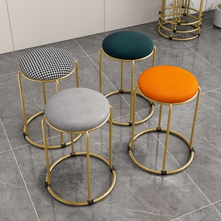 轻奢凳子家用简约客厅意式圆凳摞叠餐桌凳子可叠放收纳网红小板凳