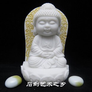 小石佛茶宠如来地藏超萌可爱创意人物茶玩石雕家居摆件礼品新款