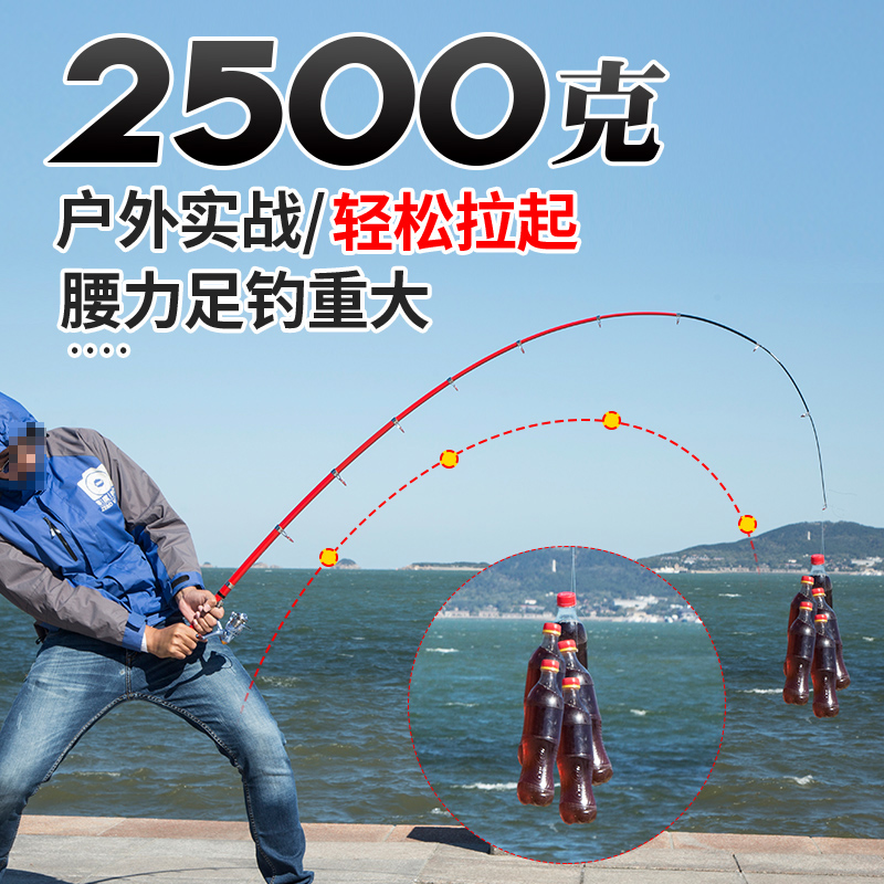 迷你小海竿套装抛竿超短节鱼y竿超硬小海杆远投钢笔裸竿甩杆路亚