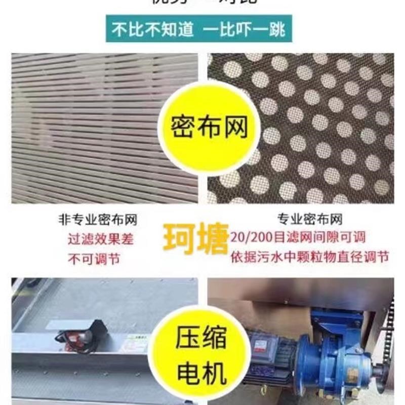 粪便干湿分离机猪粪牛鸡粪斜筛式固液分离机滚筒粪便水切式脱水机