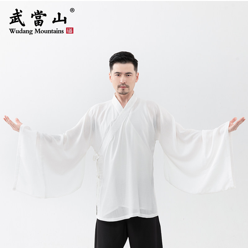 武当山道袍里衣太极服汉服中衣打底衫改良宽松汉服内搭中国风上衣