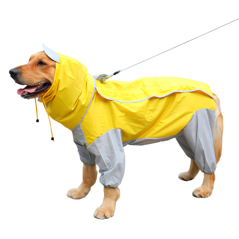 大狗雨衣四脚防水大型犬金毛拉布拉多狗狗衣服全包中型犬宠物雨披