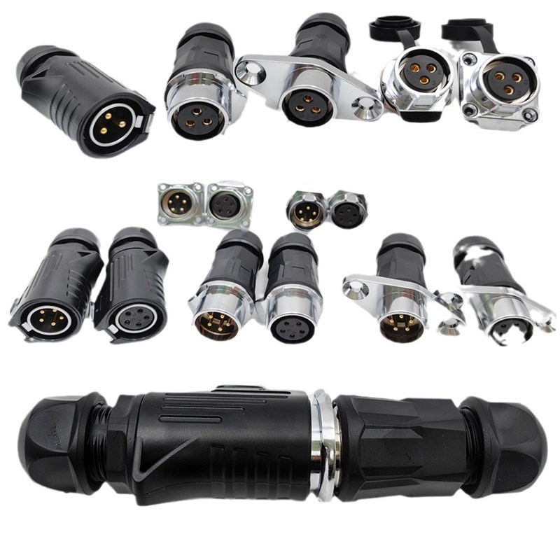 VLP20电源信号防水航空插头插座VILIAN按扣式公母接头工业连接器