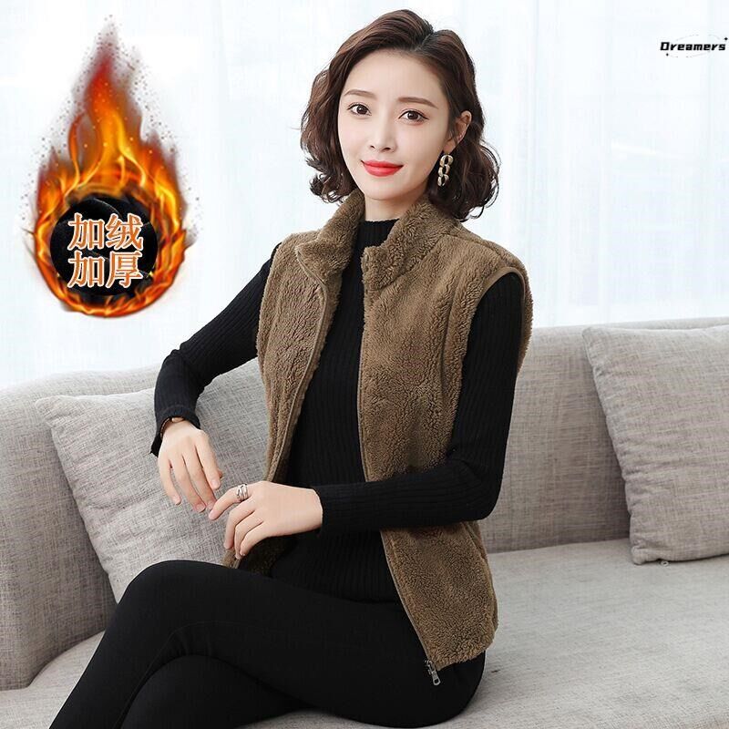 女士摇粒绒马甲冬季女款2024新款秋冬高级感加绒外穿冬天保暖厂家图片