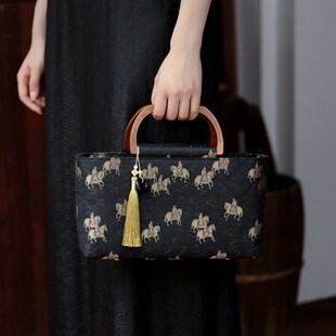 唐马手提包交织宋锦2024年新款手拎包大气复古风中国风配旗袍包方