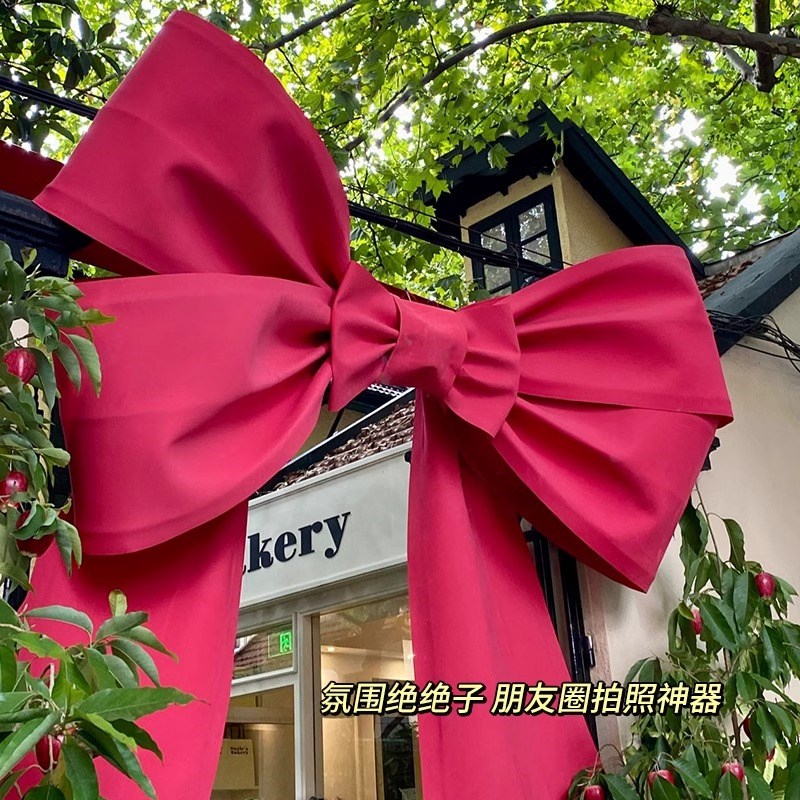 巨型超大蝴蝶结婚房装饰婚礼氛围圣诞节布置摆件海棉纸成品蝴蝶结