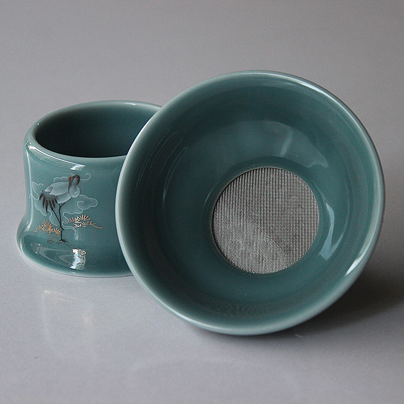 茶漏网茶滤器架茶隔陶瓷功夫茶具配件茶叶过滤泡茶器创意茶杯个性