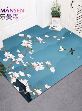 可擦免洗门口地垫进门新中式定制入门门垫进户门家用防滑防油垫子