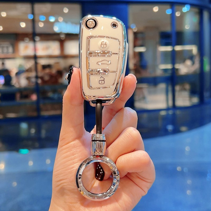 奥迪A4L钥匙套Q5L车女A5壳A6L 男Q2L Q3高端A7 A8新22款Q7扣