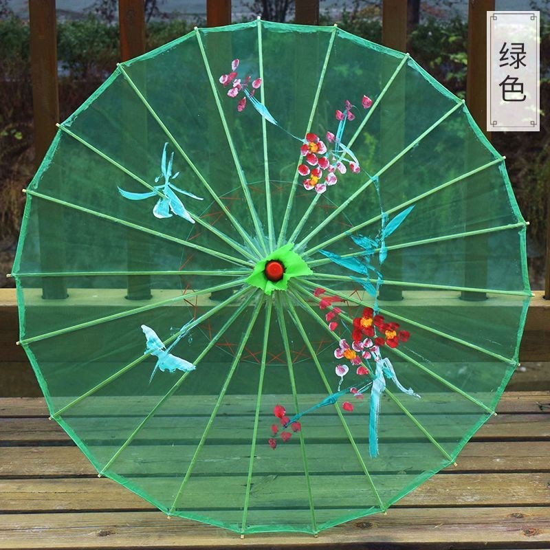 演出油纸伞伞绢伞伞广场伞舞伞道具透明古典舞傣族跳舞纱