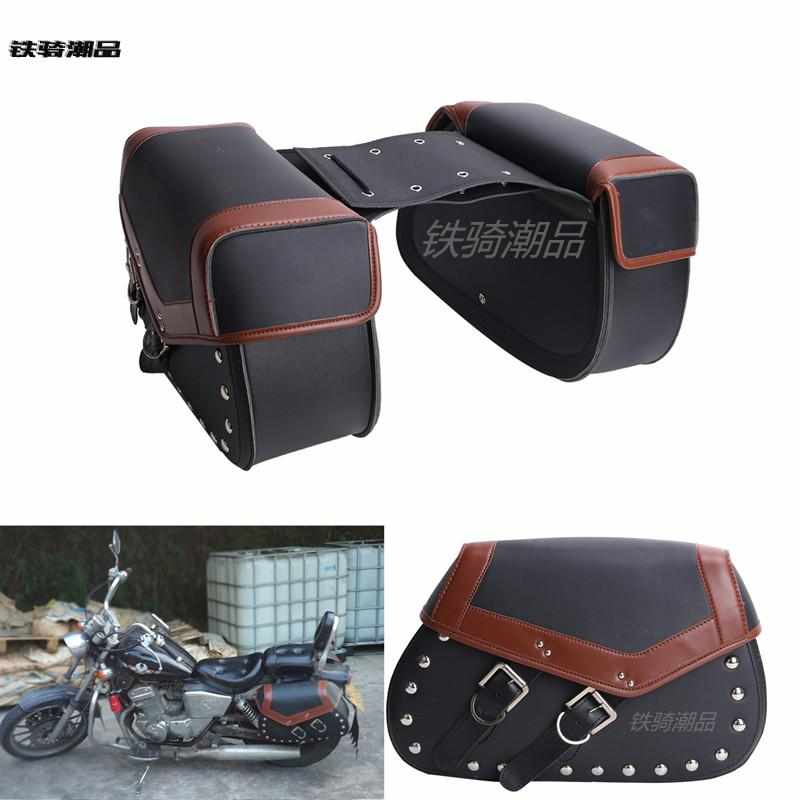 新品摩托车改装挂包边包边箱挂箱马鞍包工具包车头包太子挂包边袋