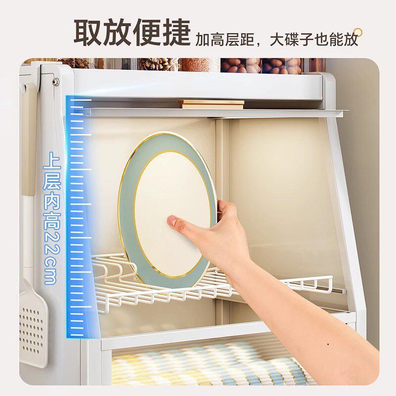 双层翻盖沥水碗柜收纳置物架子放盘碟筷餐具盒厨房2024新款小柜子