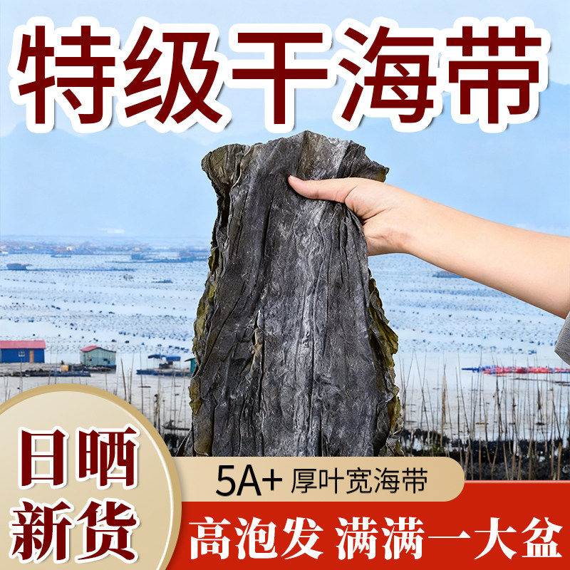 福建干海带特厚海带干货批发整条长海带厚实商用昆布软糯短海带头图片
