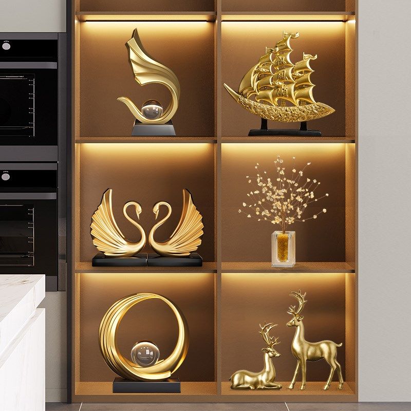 酒柜装饰品摆件客厅轻奢高档玄关电视柜高级感现代办公室柜子套装,家居饰品,装饰摆件,淘宝优惠券,粉丝福利购,淘宝优惠卷