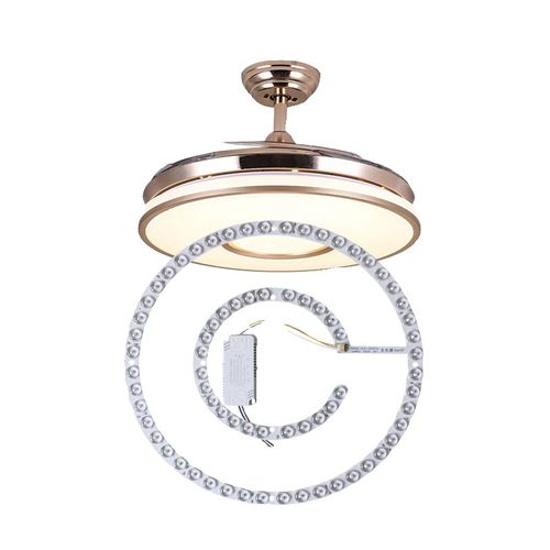 风扇灯led灯芯吊扇灯替换光源电扇灯专用改造配件圆形磁吸灯板