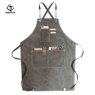 咖啡师围裙logo定制花店美发师发型师围裙花艺师餐厅酒吧工作服装