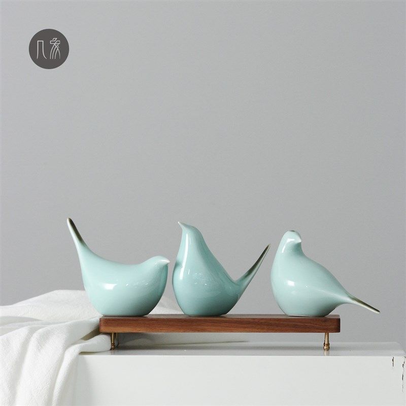 现代简约新中式陶瓷小鸟摆件根雕禅意创意茶几客厅动物装饰品桌面,家居饰品,装饰摆件,淘宝优惠券,粉丝福利购,淘宝优惠卷