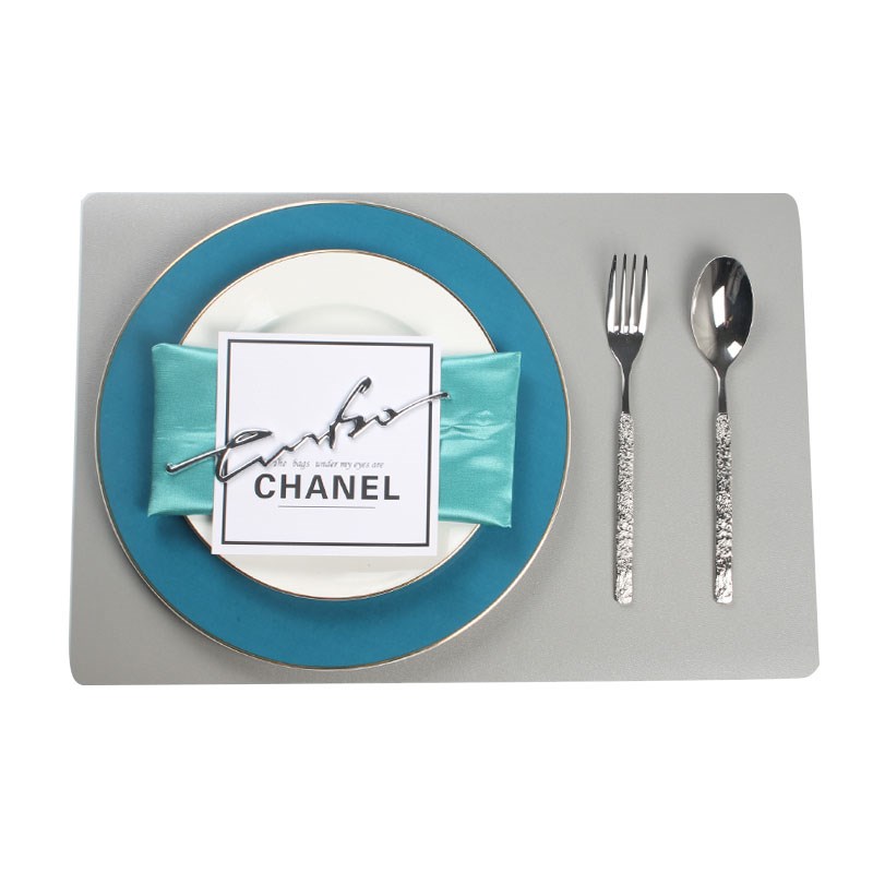 轻奢样板房装饰品餐具套装饰西餐盘软装样板房餐盘售楼处餐桌盘子