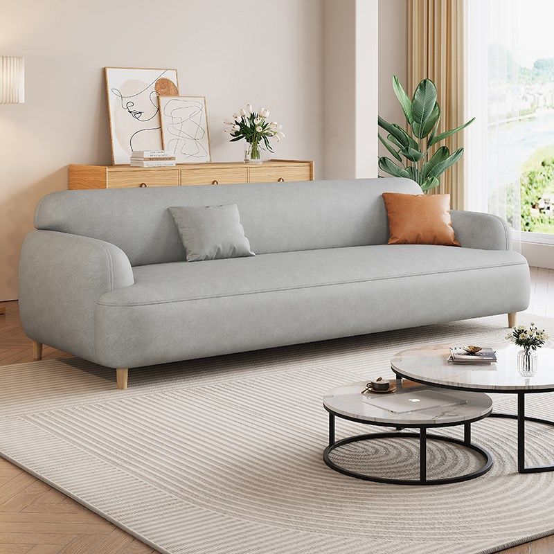 法式奶油风科技布艺小户型沙发客厅现代简约公寓猫爪皮直排三人位,住宅家具,布艺沙发,淘宝优惠券,粉丝福利购,淘宝优惠卷