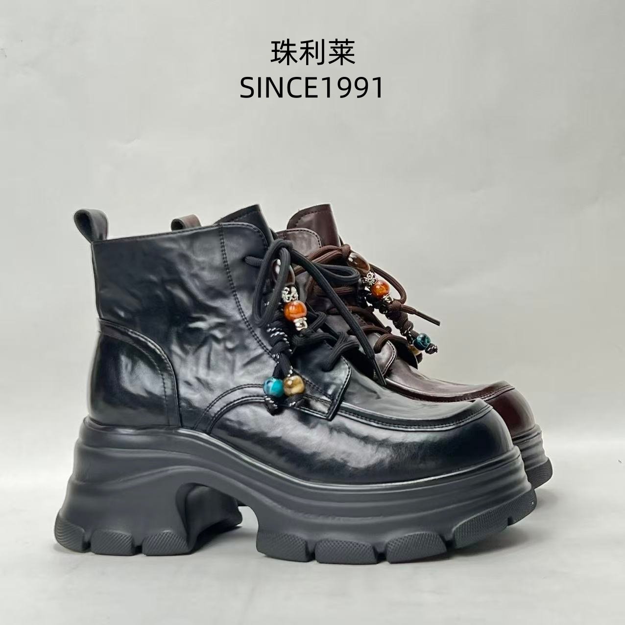 珠利莱2025秋冬季新款粗跟厚底复古圆头百搭英伦时尚时装靴女鞋,女鞋,切尔西靴,淘宝优惠券,粉丝福利购,淘宝优惠卷