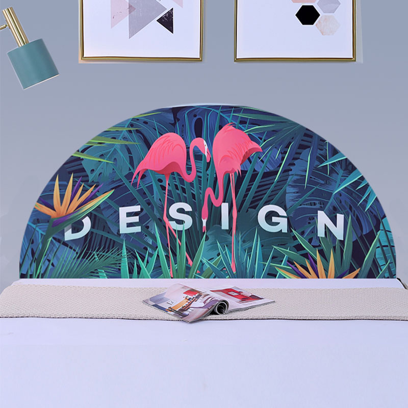 老式床头套罩欧式全通用床头罩拱形弧形半圆型木床头可拆洗