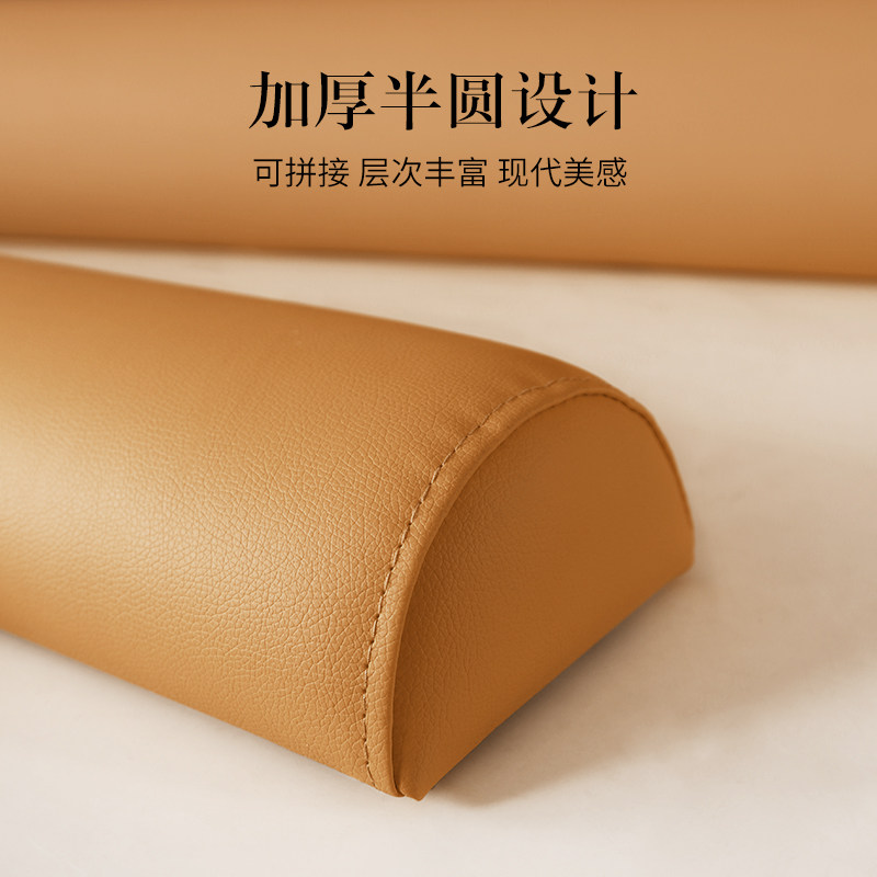 个性圆制半定柱海绵软包坐垫店背餐厅咖啡厅奶茶靠卡座沙发靠垫