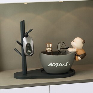 轻奢玄关桌面钥匙收纳摆件进门入户门收纳盒入门门口鞋柜上