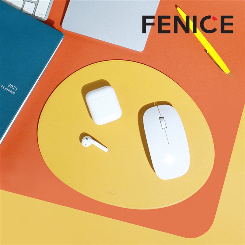 fence简约纯色ns风皮革鼠标垫男女家用办公桌面防滑软垫子