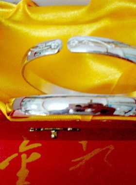 999纯银手镯开口实心 手工订做窄款光面银镯子女款时尚百搭简约镯