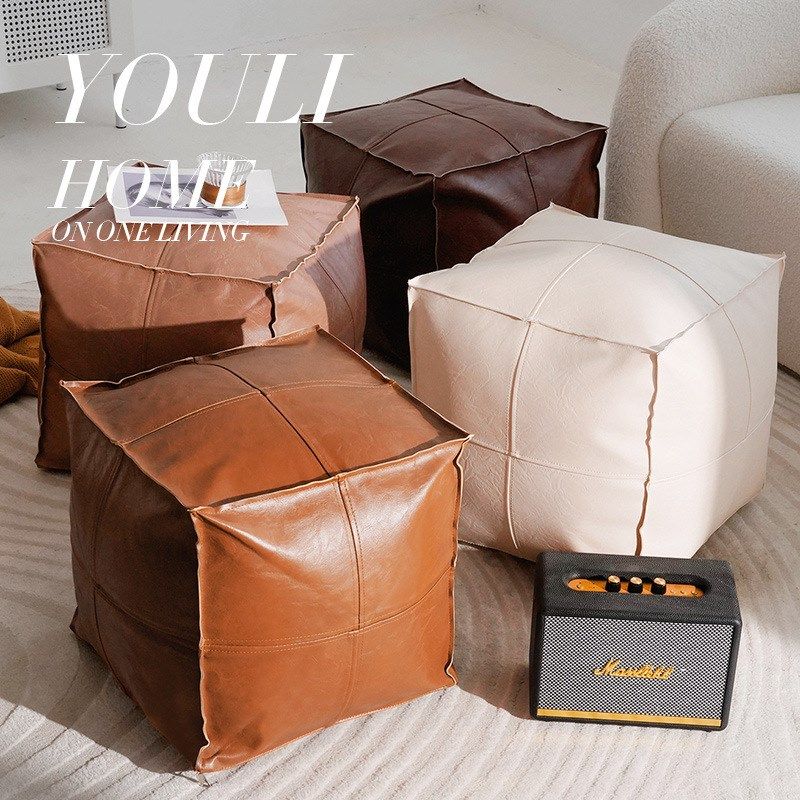 懒人地板坐墩闲置旧衣服收纳沙发矮凳客厅飘窗搁脚凳皮质蒲团坐垫,居家布艺,蒲团,淘宝优惠券,粉丝福利购,淘宝优惠卷