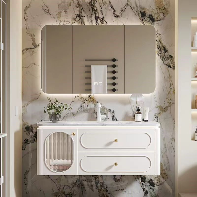 橡木法式奶油风浴室柜组合卫生间洗手洗脸盆圆角陶瓷一体盆卫浴柜,家装主材,浴室柜组合,淘宝优惠券,粉丝福利购,淘宝优惠卷