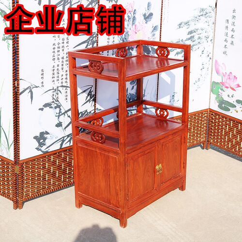 实木花梨木餐边柜酒柜靠墙碗柜茶水柜新中式厨房置物柜子储物柜