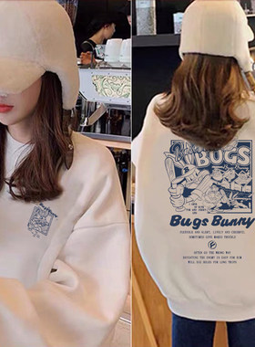 辣妈秋冬季加绒加厚哺乳期外出上衣服外穿冬装女装侧开口保暖卫衣