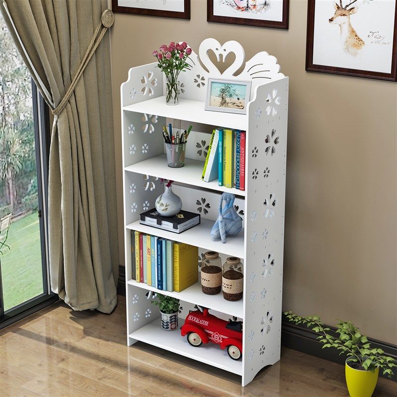 简易雕花落地经济型学生书架组合简约现多层儿童书柜,住宅家具,书架,淘宝优惠券,粉丝福利购,淘宝优惠卷