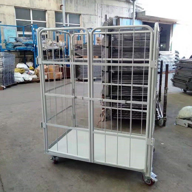物流台车可折叠仓储笼快递车周转装卸车快递笼车搬运工具网格手推