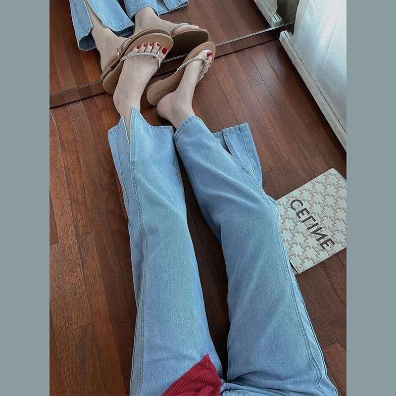 孕妇裤子春夏季薄款外穿宽松阔腿牛仔裤开叉直筒春秋拖地长裤夏装,孕妇装/孕产妇用品/营养,孕妇休闲裤,淘宝优惠券,粉丝福利购,淘宝优惠卷