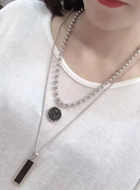 项链挂饰女潮长款百搭毛衣链吊坠衣服装饰配饰脖子挂件锁骨链秋冬